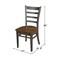 International Concepts Emily Side Chair, Set of 2 Chairs, Hickory/Washed Coal C45-617P - alternate 6